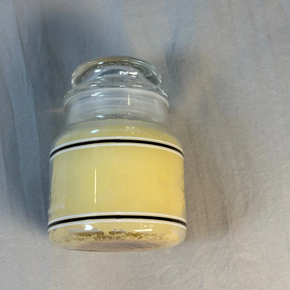 Vintage Yankee Candle French vanilla Candle 3.7 oz black band